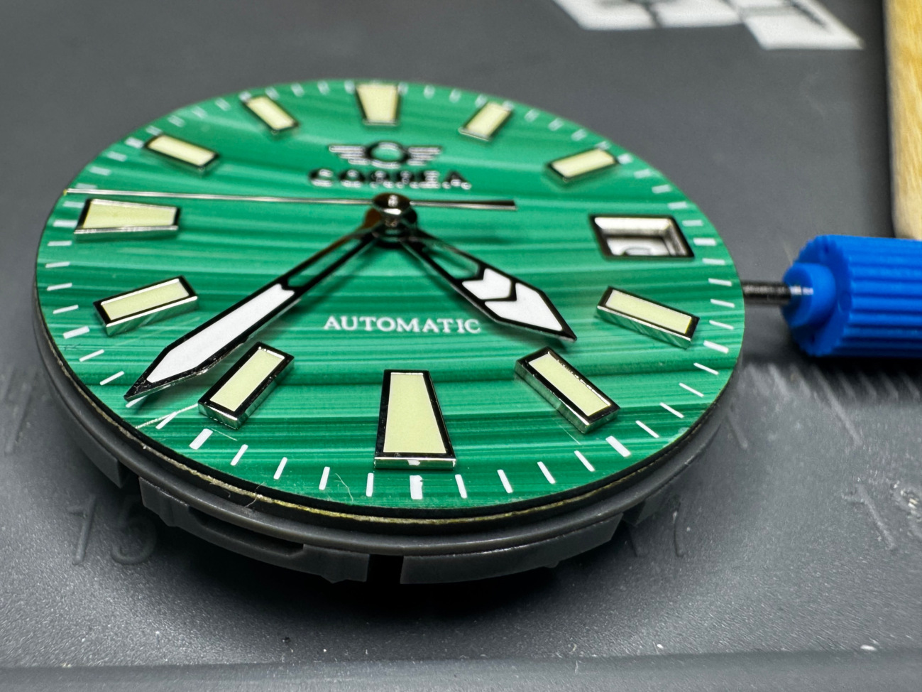 luxury watch automatic macro dark